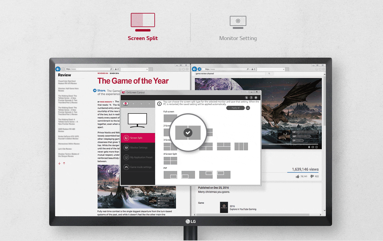 NeweggBusiness LG 24" 75 Hz IPS FHD Monitor 5 ms Radeon FreeSync 1920